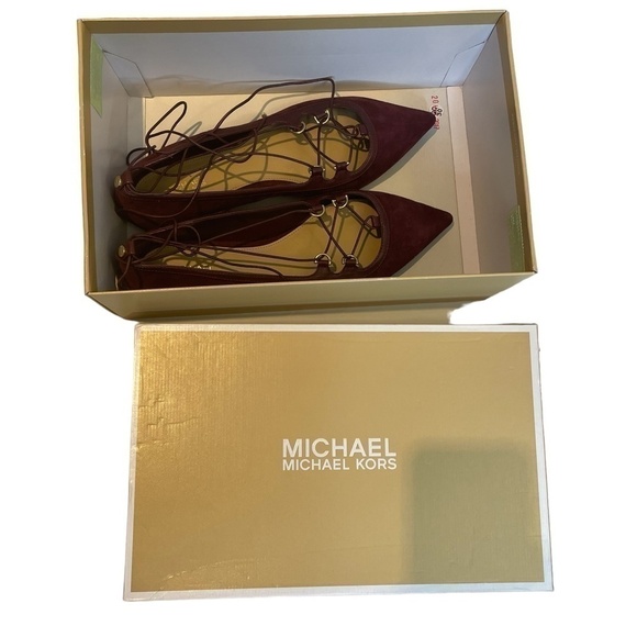 Michael Kors Purple Lace-Up Flats - Picture 2 of 10